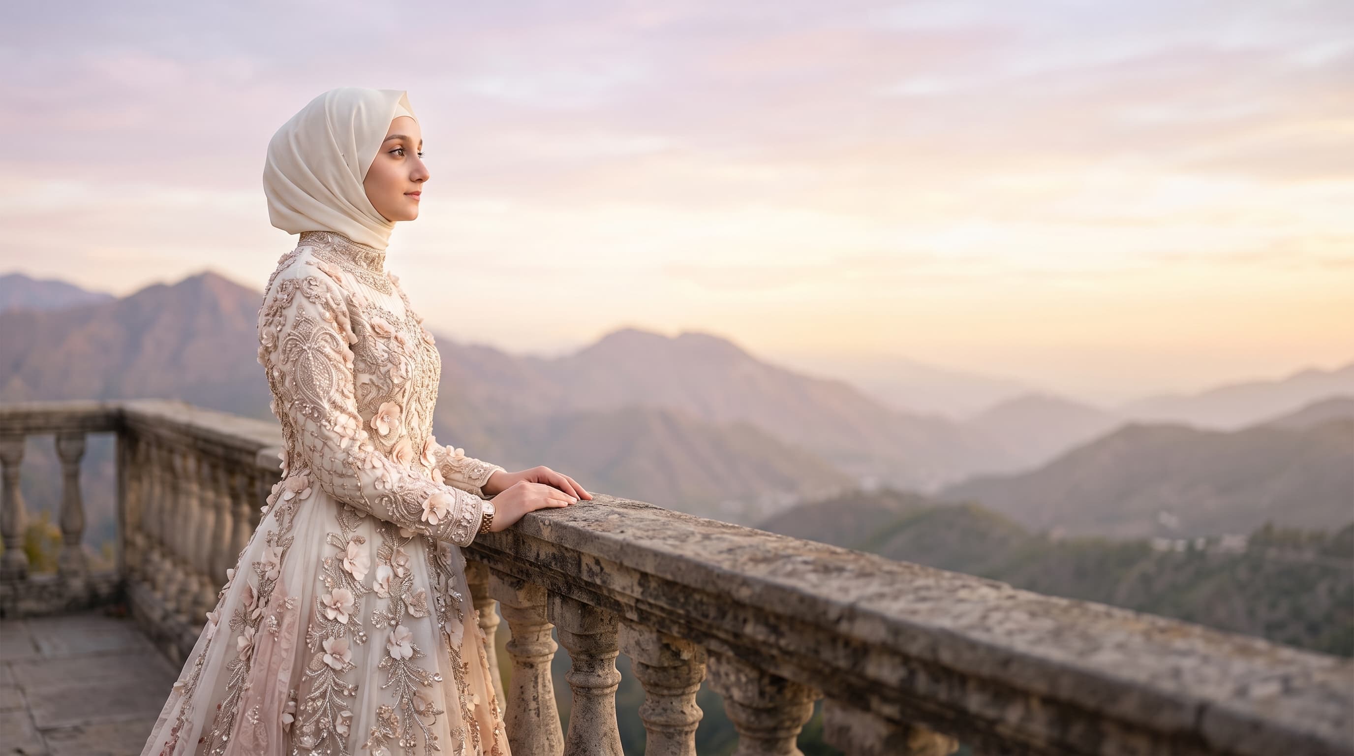 Sara Malik walking through a private atelier hallway